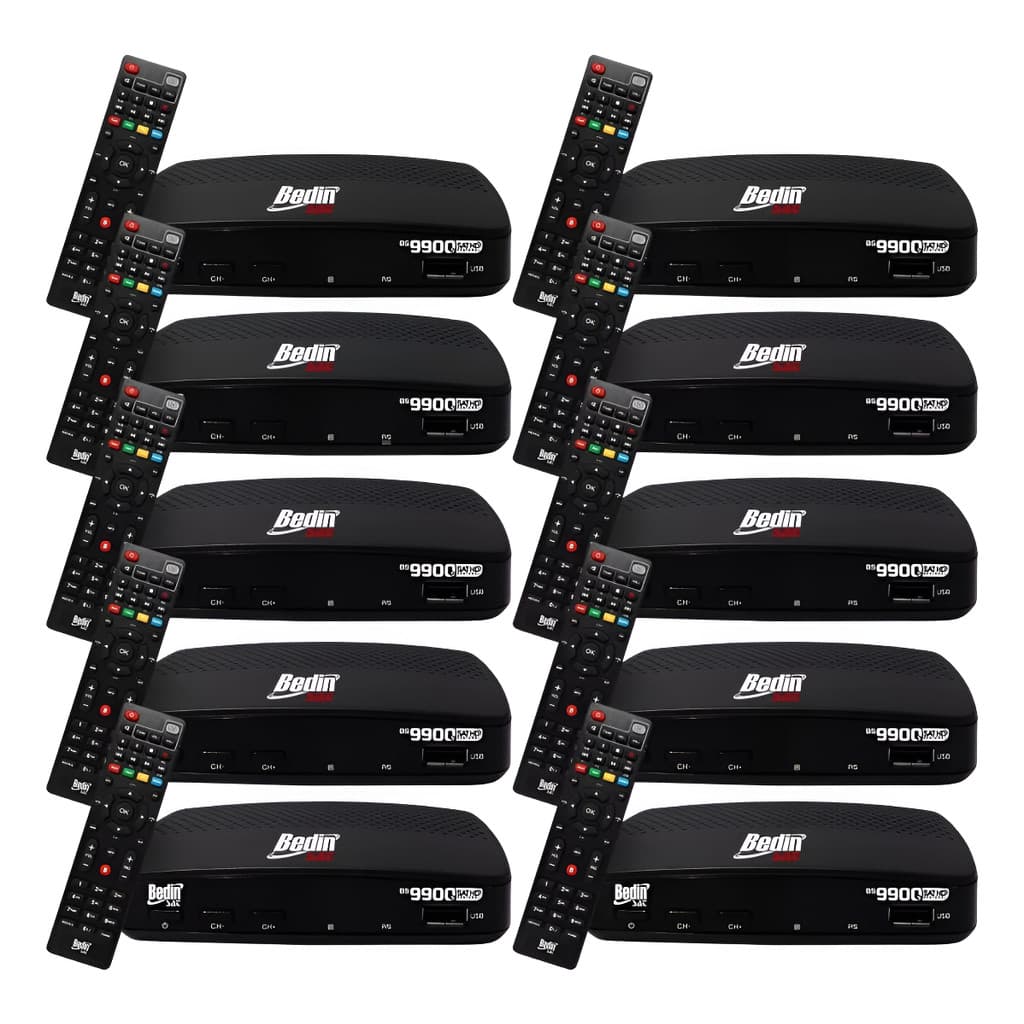 Kit 10 Receptores Full Hd Regional Bs9900 S Bedin Sat Original Sem Mensalidade Parabólica rADIO