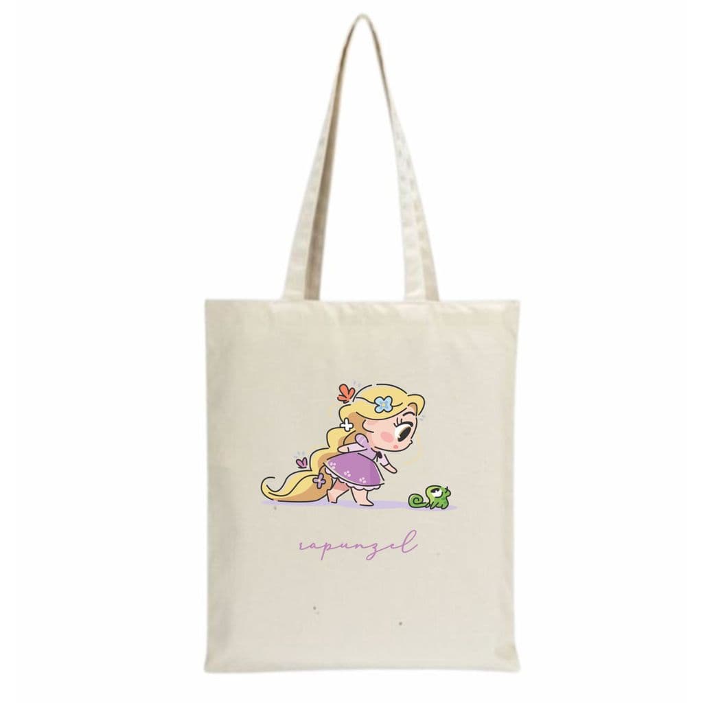 Bolsa Sacola Ecobag Ecologica algodão estampa Rapunzel princesa