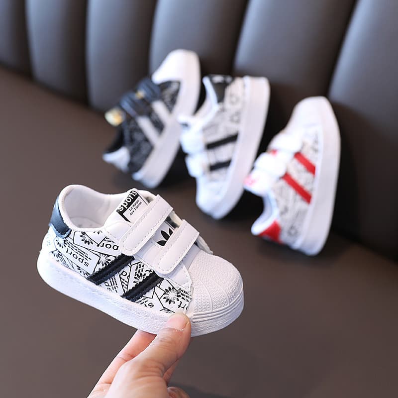 Crianças sapatos brancos primavera outono meninos concha Toe tênis 1-5 anos de idade 2 bebê menina 4 antiderrapante sola