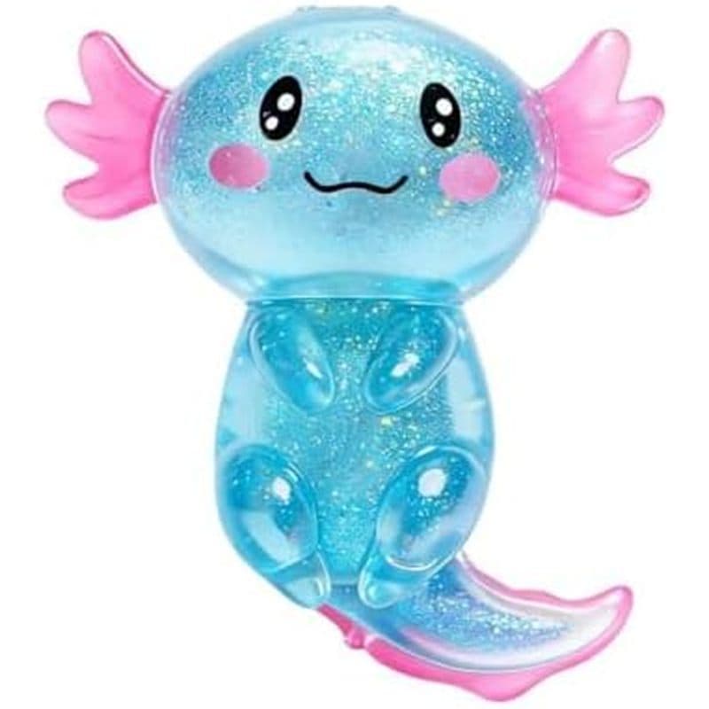 Brinquedos de Squishies Axolotls brilhantes, bola de pressão elástica Axolotls, brinquedos de descompressão sensorial de