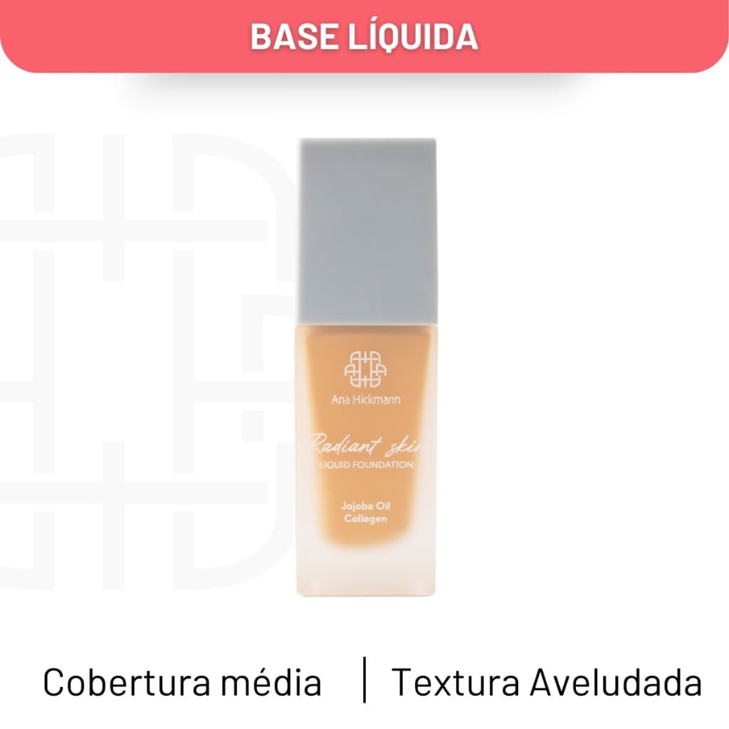 Maquiagem Base Líquida Semi Matte Radiant Skin R12 Ana Hickmann