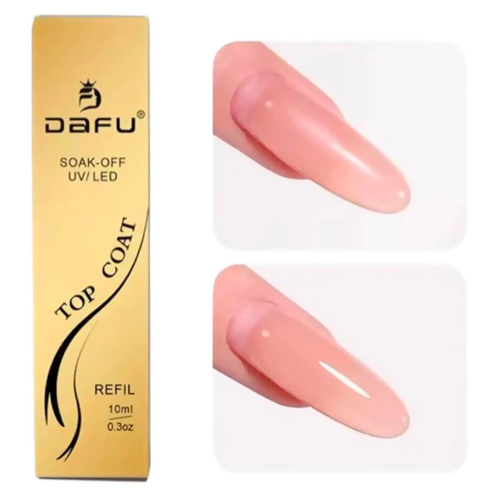 Refil Top Coat Selante Alto Brilho para Unhas 10ml - Dafu