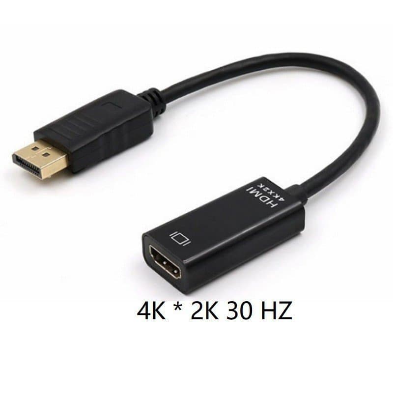 Cabo adaptador DP para HDMI fêmea, cabo de conexão DisplayPort para HDMI, adaptador DP para HDMI fêmea de alta definição