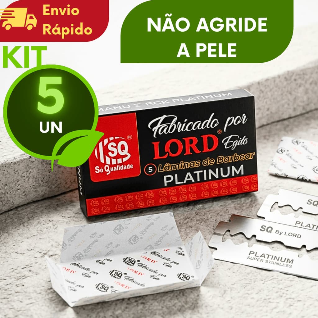 Cartela Lâmina de Barbear LORD - KIT 5/10/20/30/40/50 ou 60 lâminas Para uso Pessoal ou Profissional