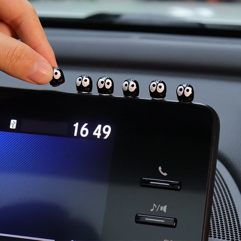 Preto pequenos briquetes decorações interiores do carro ornamentos pingentes Console central do carro espelho retrovisor