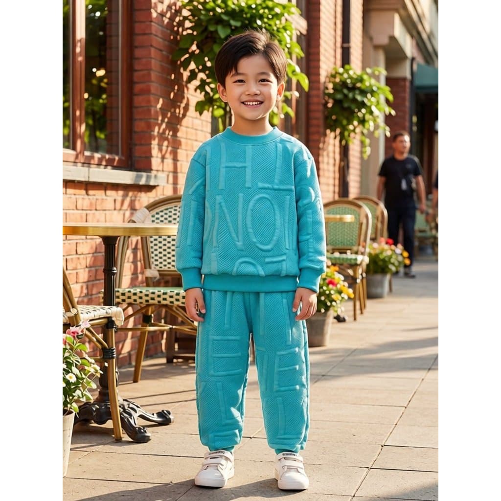 Crianças crianças ternos de outono 2026 novo estilo meninos meninas bebê moletom de duas peças versão coreana roupas cas