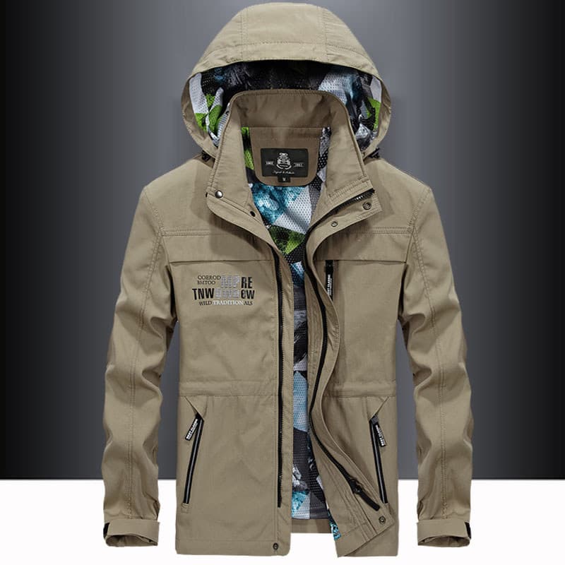 2023 primavera outono novo estilo jaqueta masculina de comprimento médio ferramentas estilo militar ao ar livre jaqueta