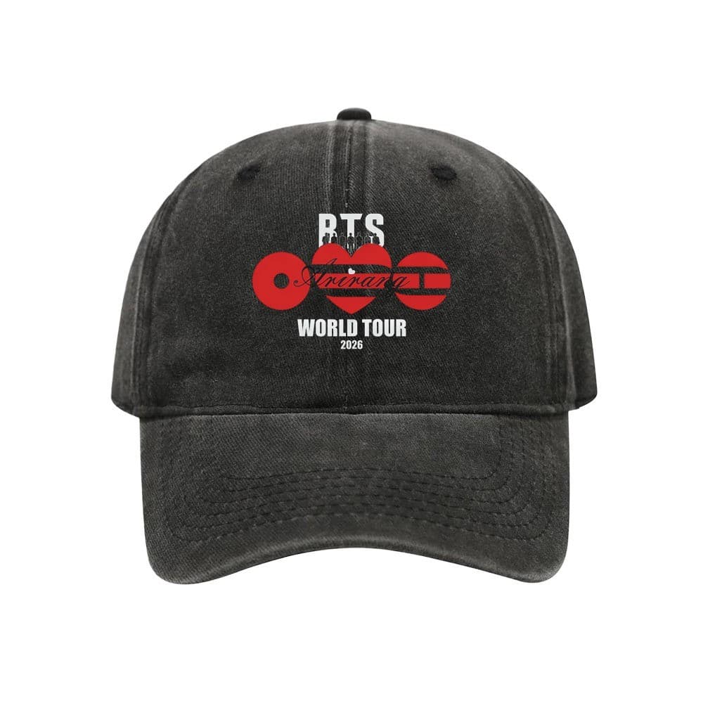 Boné De Beisebol BTS 2026 World Tour'arang – Chapéu De Pai De Algodão Lavado Vintage Para Fãs De Concerto Do Exército