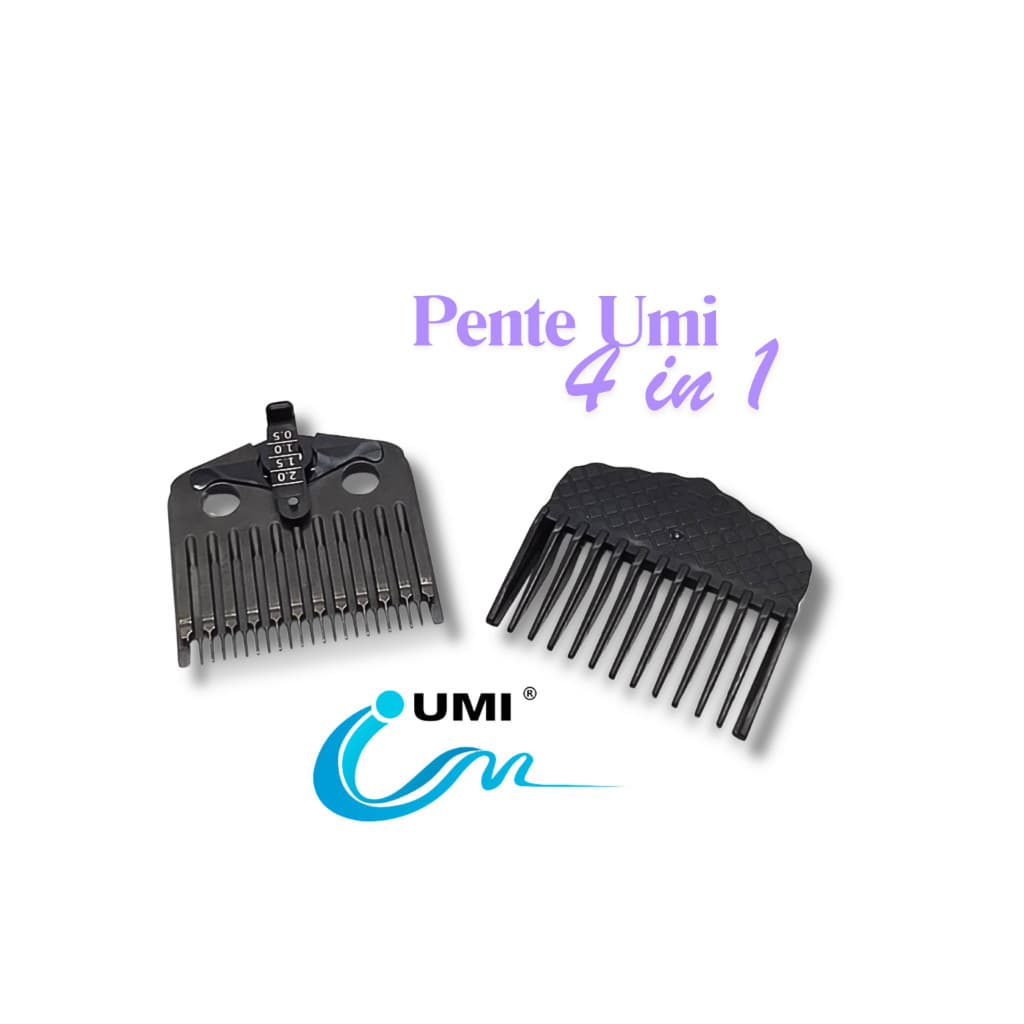 Pente Guia Ajustável UMI pra Máquina de Cortar Cabelo – Compatível Wahl e similares – Níveis #0 a #2