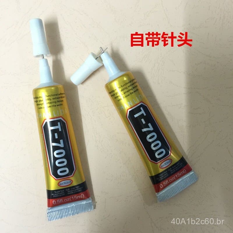 Cola Preta Genuína T7000 15ML para Reparação de Joias DIY, Strass e Borda de Tela de Celular