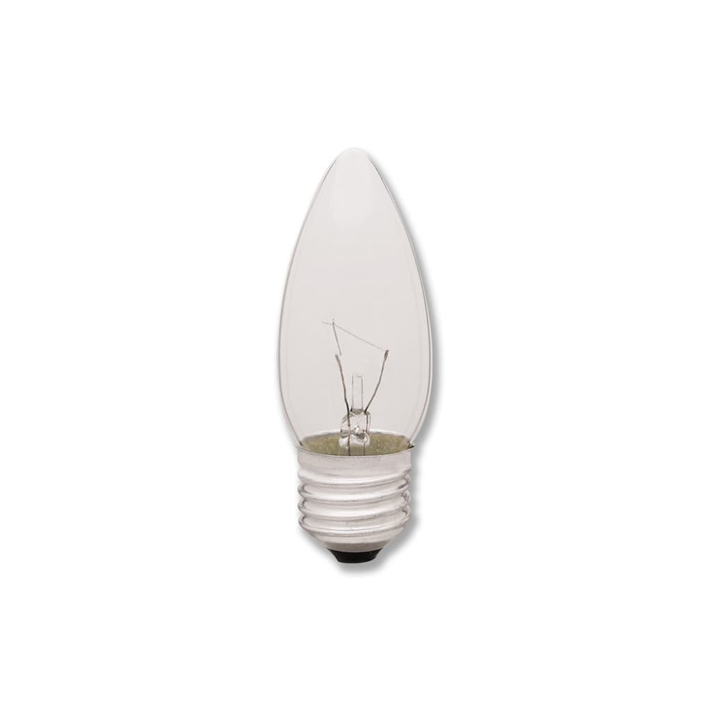 Empalux Kit 10 Lâmpadas Vela 40W E27 127V Transparente Clara Alto Brilho Para Lustre e Abajur