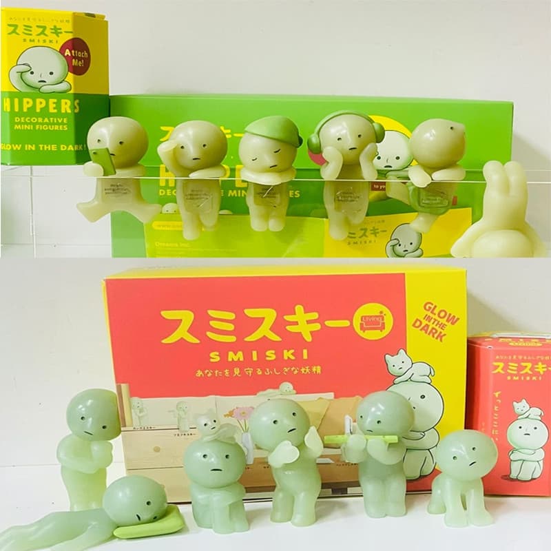 SMISKI lIVING Série Noctilucent Boneca Verde Caixa Cega Figuras De Ação Decoração Modelo Brinquedo Fãs Presente