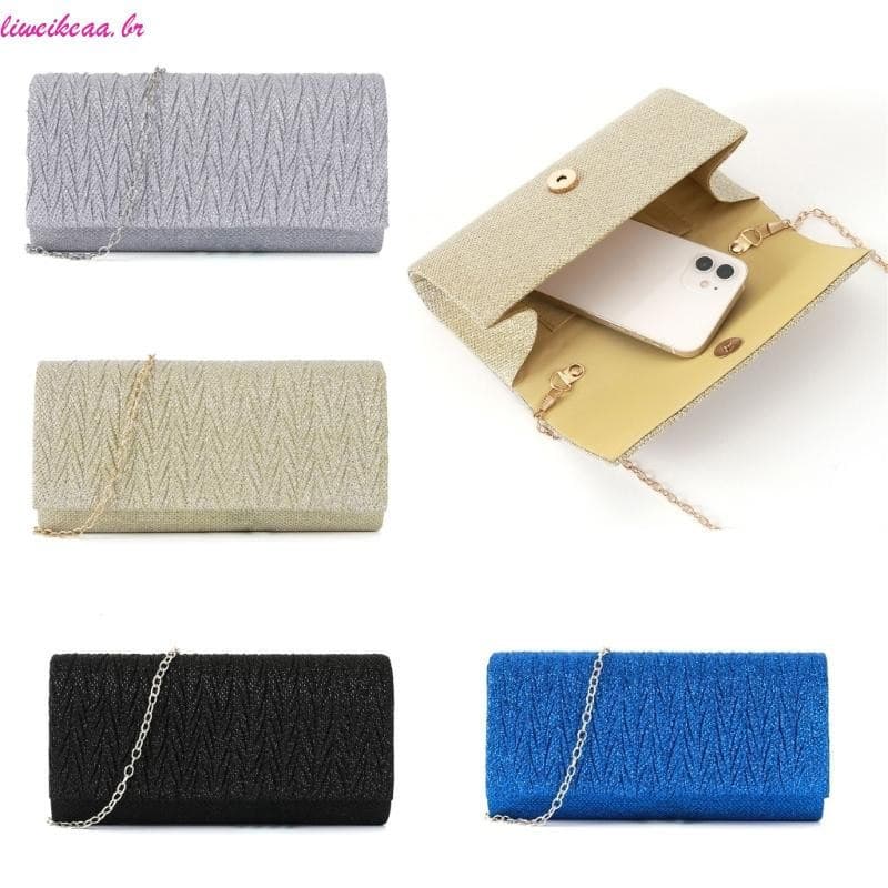 Liweikea Bolsa Envelope Elegante Fecho Ombro Noite Para