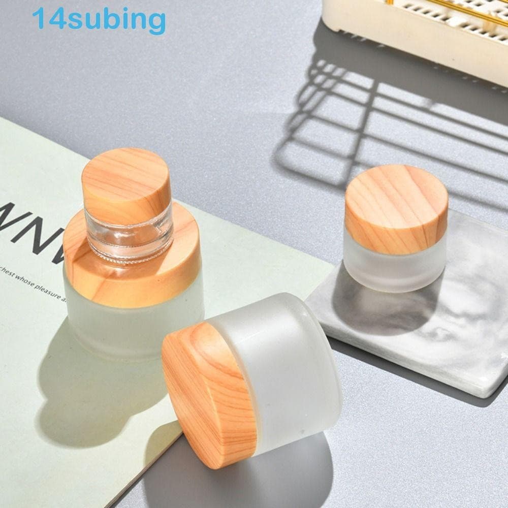 SUBING Frascos De Creme Facial Caixa De Vidro Potes De Amostra Recipiente Cosmético Para Cuidados Com A Pele Armazenamen
