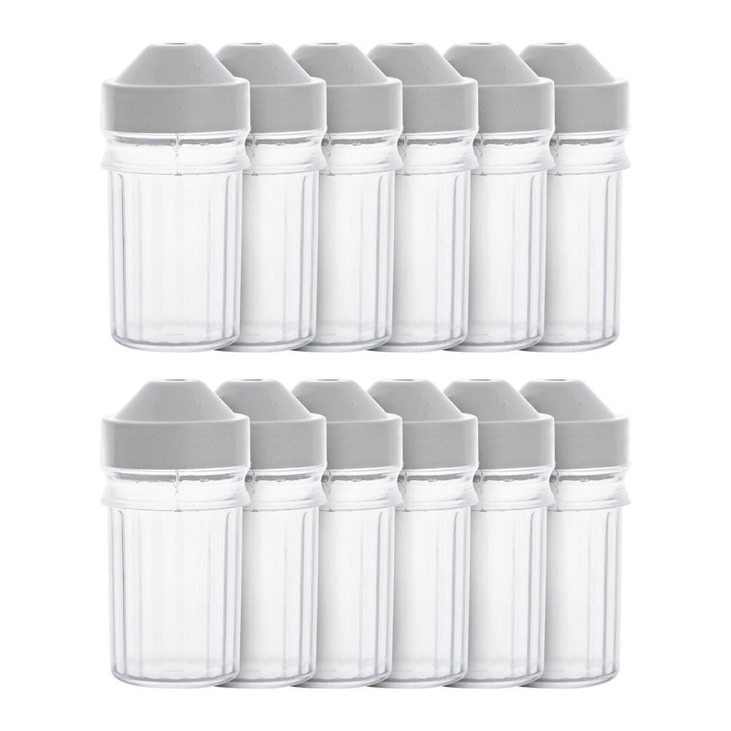 CAIXA DE PALITEIRO DE MESA BRANCO 60ML Ø3,5x8,1cm 12 PEÇAS ARCA PLAST