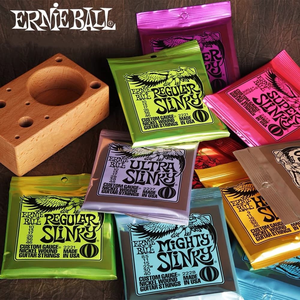 Ernie Ball Cordas Clássicas/Elétricas/Guitarra 2221 2223 2225 Acessórios Para Instrumentos Musicais XL110 EJ45 EJ49