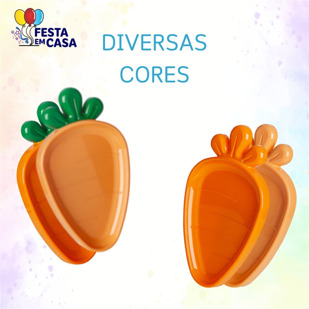 Kit 4 Petisqueiras Cenoura Páscoa Inúmeras Cores