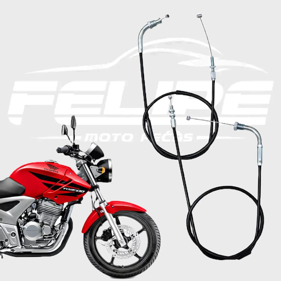 Par Cabo de Acelerador compatível com HONDA CBX250 TWISTER   A +B  2001 ate 2008  - Solidez