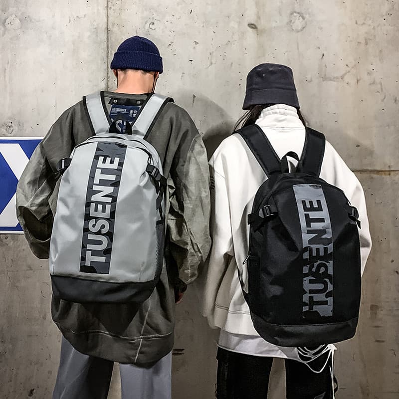Versão coreana mochila masculina Street Wear Casual simples Campus estudante estilo japonês mochila feminina na moda ins
