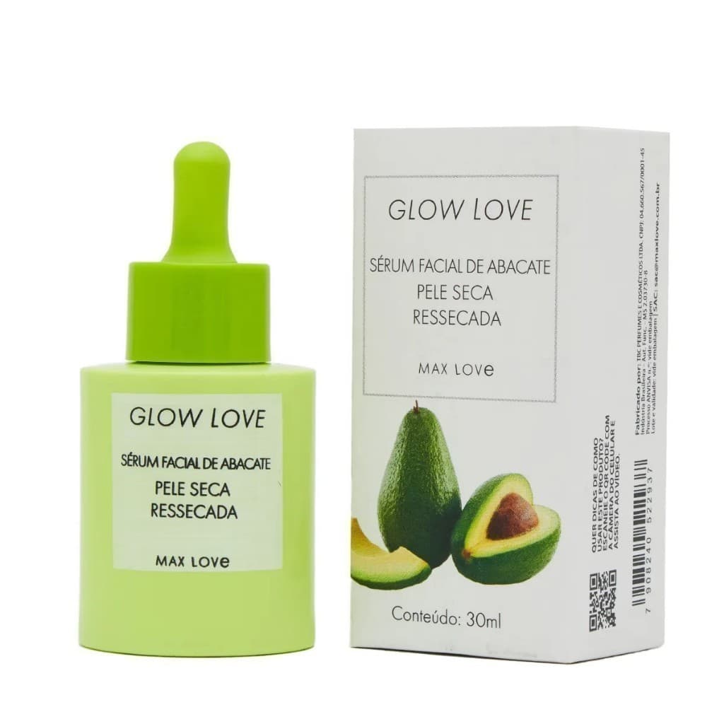 (V)Sérum Facial de Abacate Glow Love da Max Love 30 ML