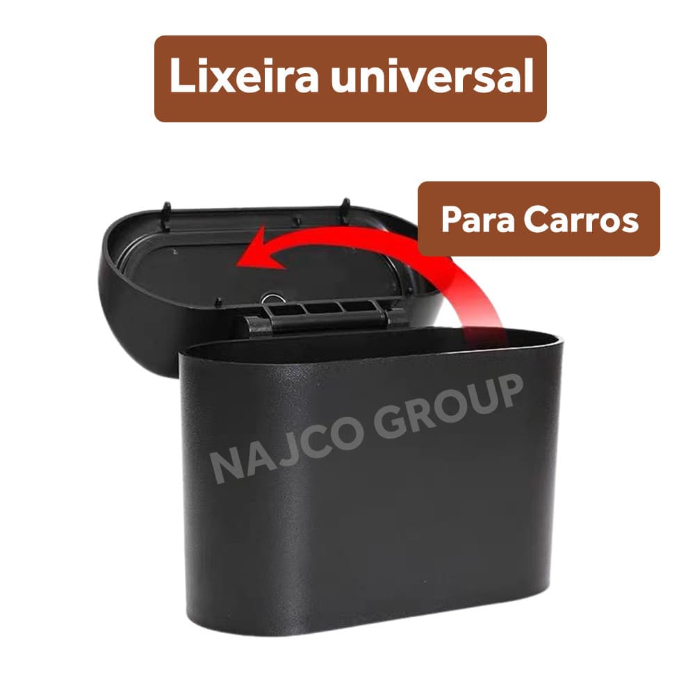 Lixeira Para Carro Universal – Organizador Automotivo Preto