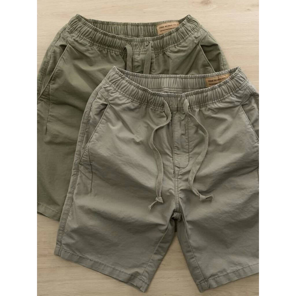 Verão pai Shorts masculino exterior usar elástico de meia-idade idosos calças de cinco pontos puro algodão solto Casual