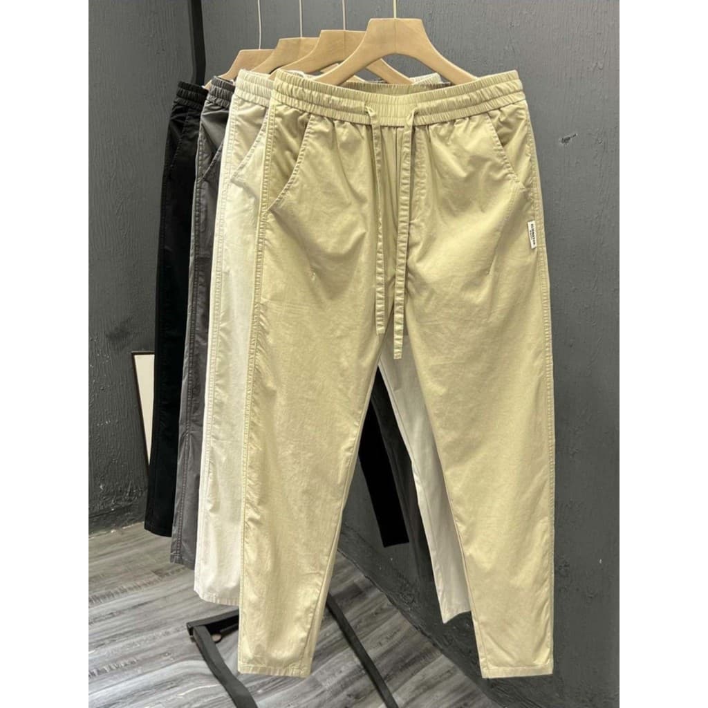 Primavera verão novo estilo Street Wear versão líquida puro algodão calças casuais masculinas Retro estilo japonês calça