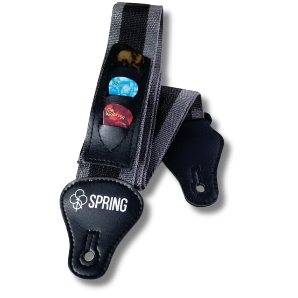 Correia Spring para Violão e Guitarra Com Porta Palhetas