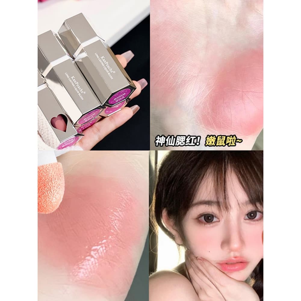 Blush líquido renderização de cores blush creme líquido lama brilho destacando expansão encolhendo contorno fosco Nude