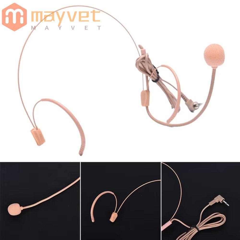 Microfone De Cabeça MAYVET , Condensador De Tubo Macio Ajustável Com Conexão Fio , Versátil