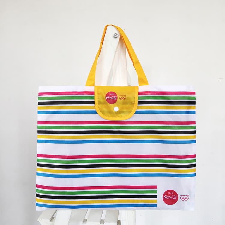 Bolsa de compras de pano de Nylon estilo japonês leve portátil dobrável ecologicamente correta tamanho grande Amoi portá