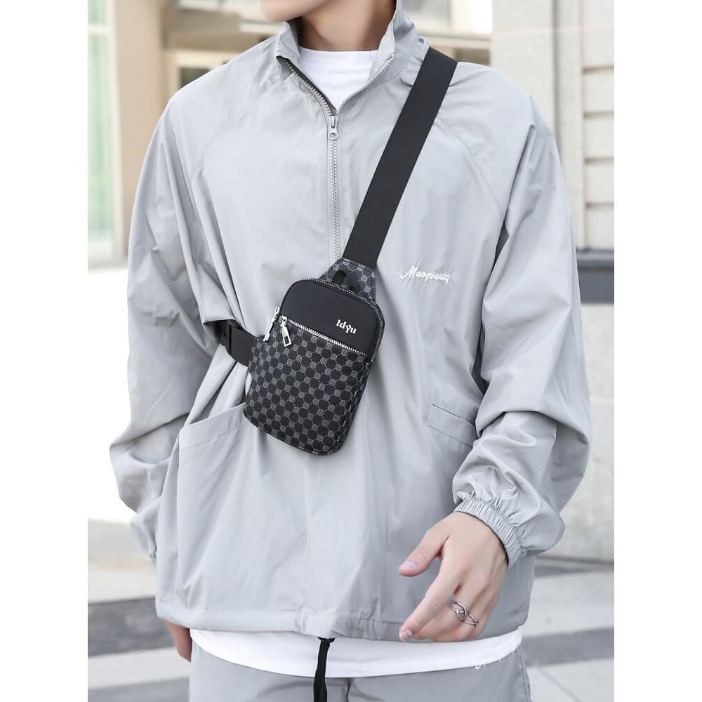 Bolsa de peito masculina tamanho pequeno moda Mini bolsa para celular Casual pequena bolsa de ombro masculina bolsa mens