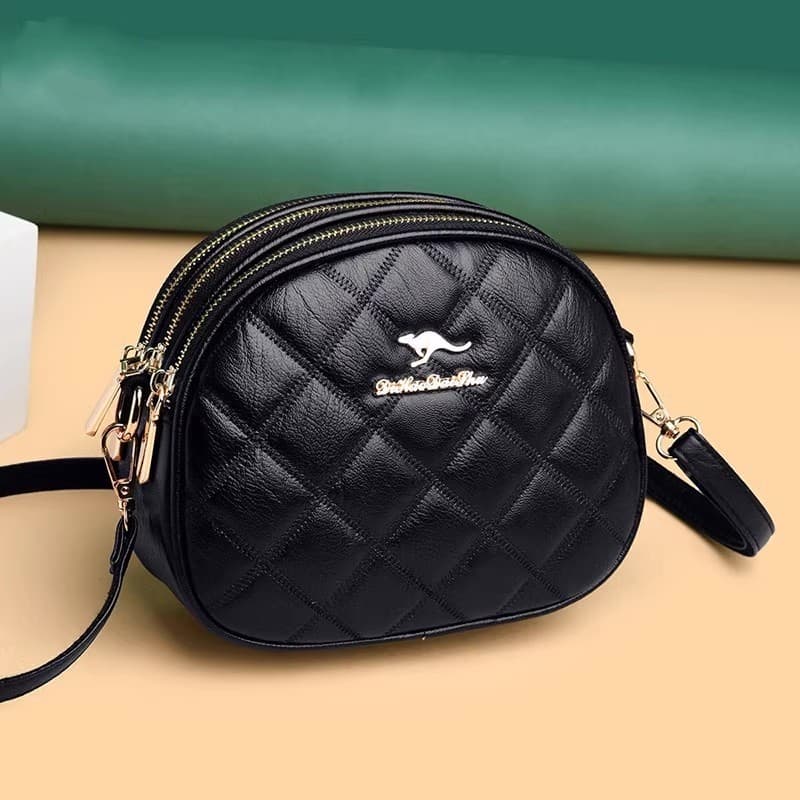 Moda couro genuíno pequena bolsa de ombro feminina 2025 novo estilo primavera verão bolsa mãe de meia-idade diamante cou