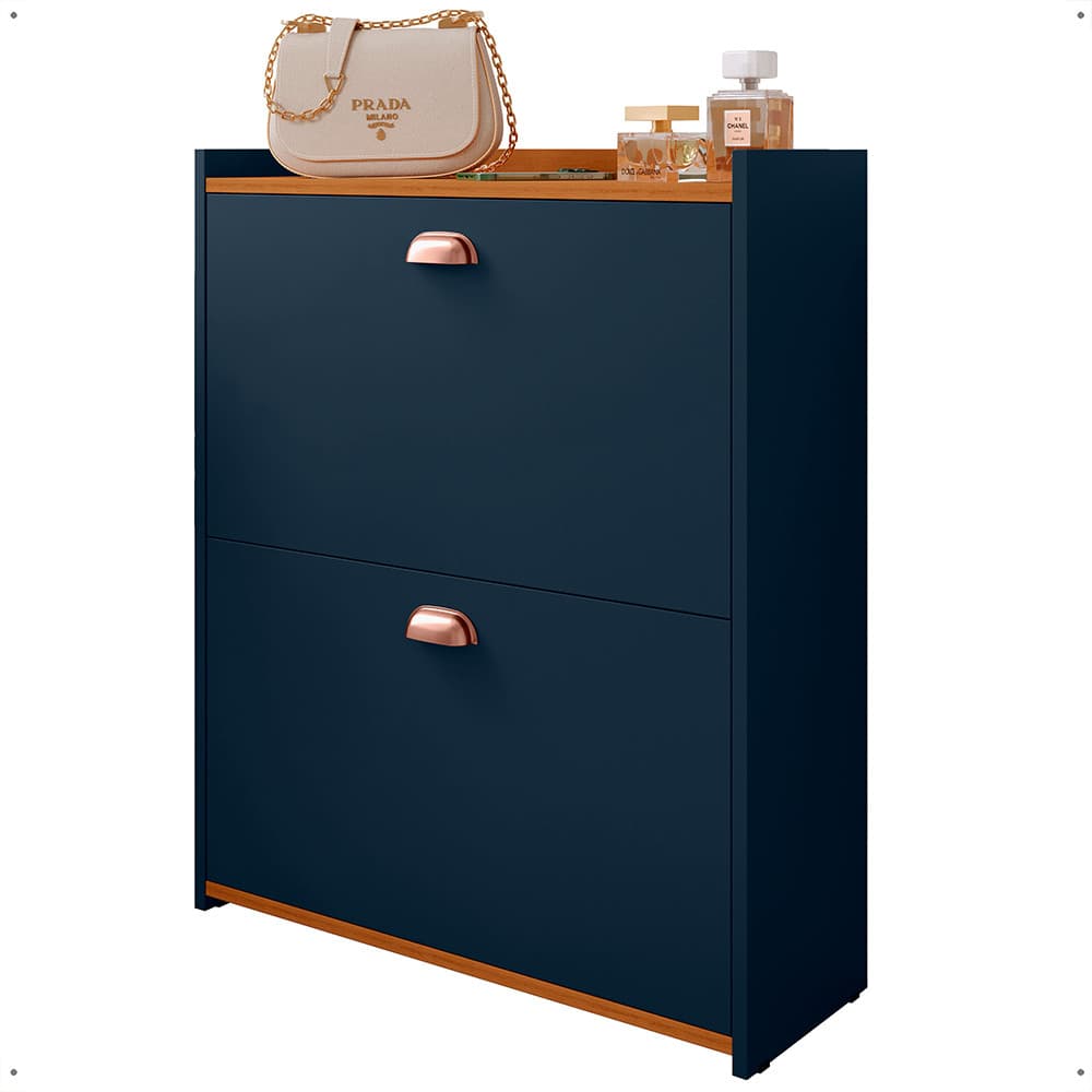 Sapateira Hall Entrada Closet 2 Gavetas Articuláveis Basculante Organizador 12 Pares Calçados Quarto