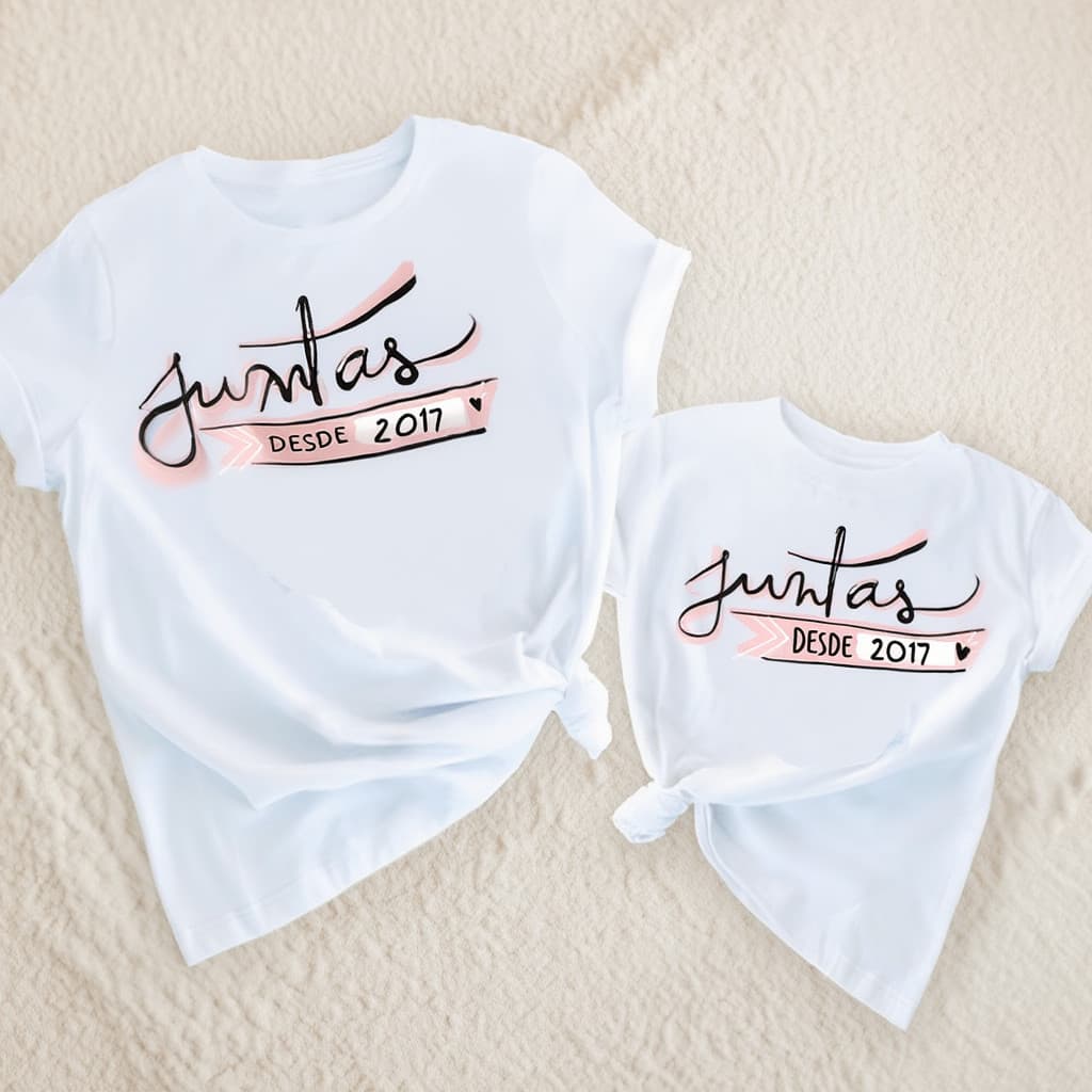 Camisetas Mãe e Filha Kit Tal Mãe Tal Filha Juntas Desde "Informar o ANO"  Look Dia das Mães
