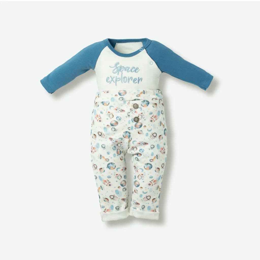 Conjunto Body Longo Raglan + Calça Saruel Espacial - Hug