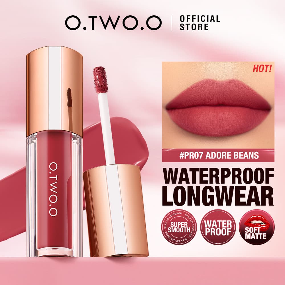 O.TWO.O sedoso delicado névoa macia efeito de maquiagem 8 cores esmalte labial copo antiaderente tule nuvem névoa esmalt