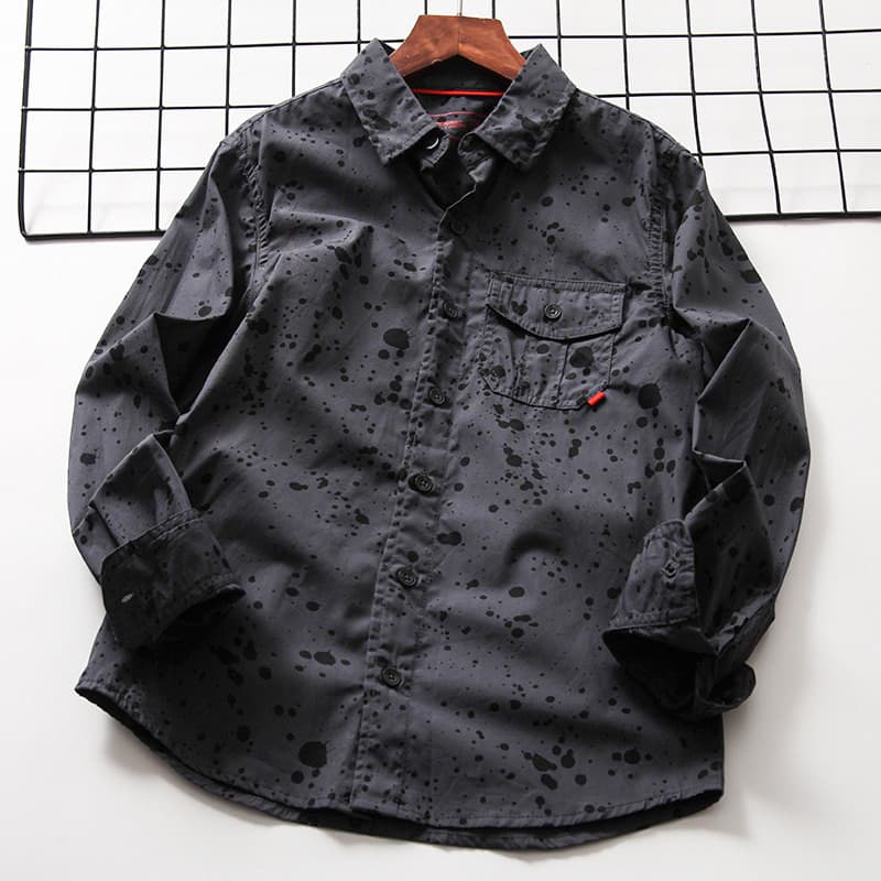 Comércio exterior pedido Original roupas infantis camisas infantis primavera outono meninos lapela Casual camisas de man