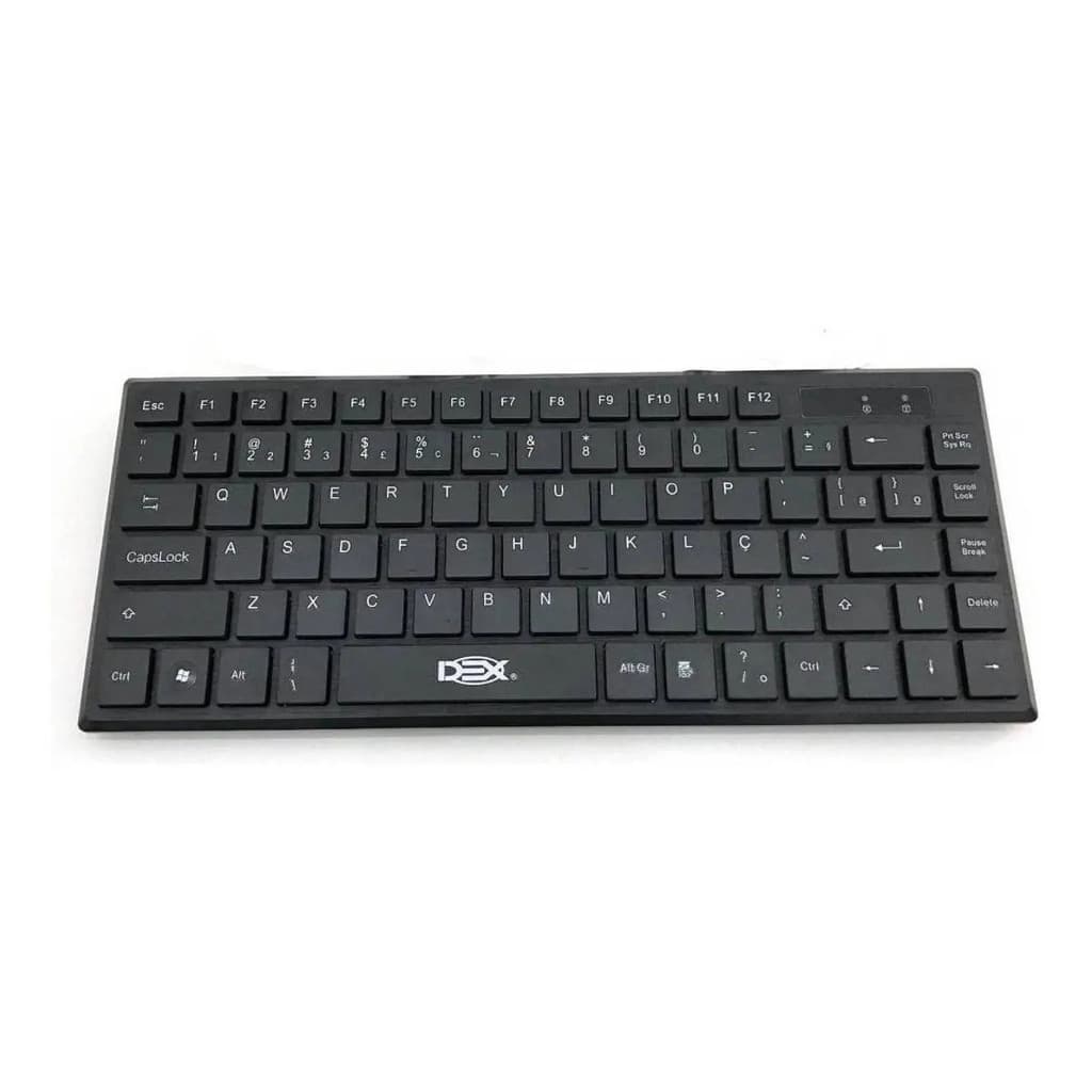 Teclado USB Dex LTK-667 Preto Padrão ABNT2 Português Brasil - Digitação Macia e Confortável para Home Office