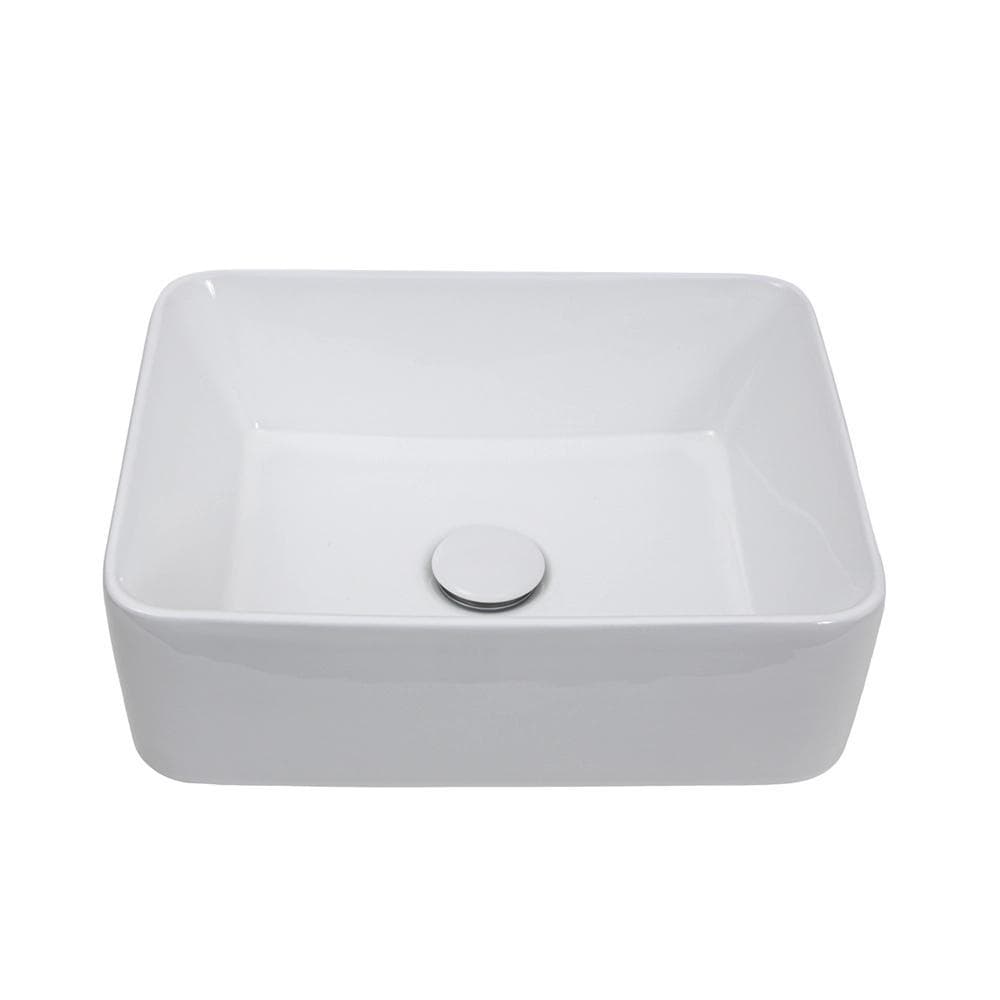 Cuba de Apoio p/ Banheiro Retangular Louça Cerâmica Galena Branco