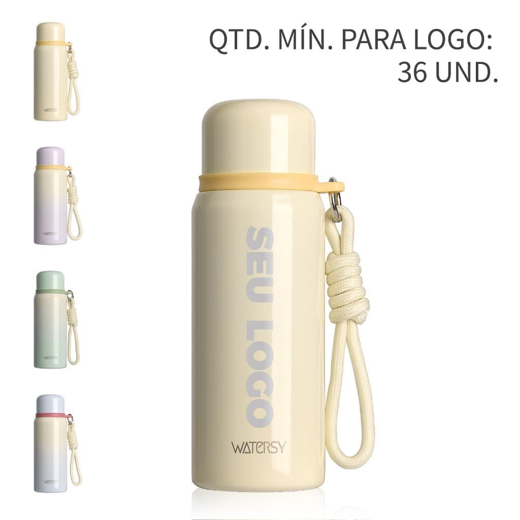 WATERSY Garrafa de Água Térmica Personalizada para Equipes - Ideal para Escolas, Trabalho e Lazer
