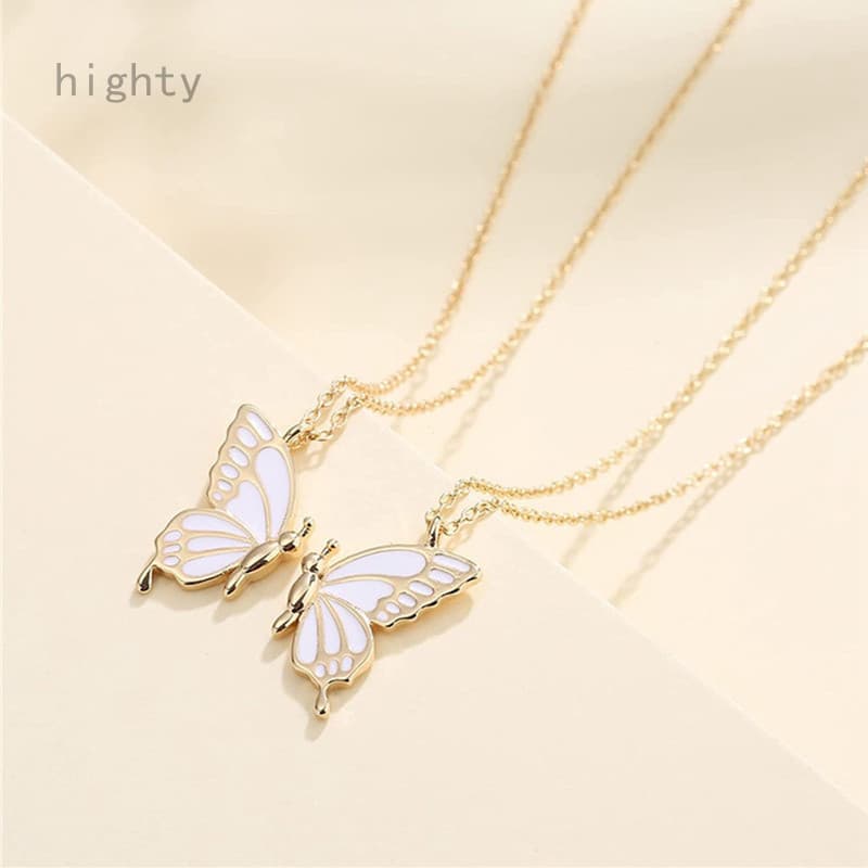 HY1 2 Peças Colar de Amizade Borboleta para Melhores Amigas, Presentes BFF para Meninas, Mulheres e Amigas, Aniversário