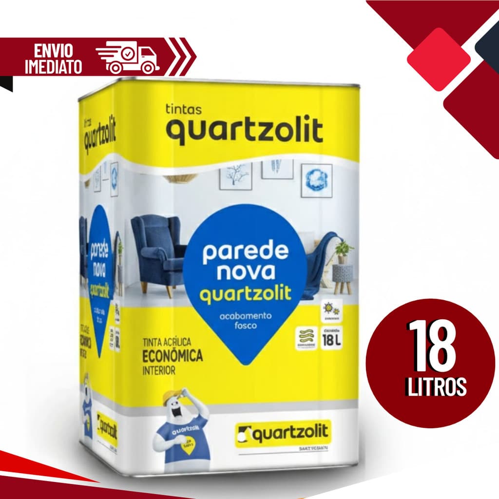 Tinta Látex Quartzolit Branca Anti Mofo 18 Litros Profissional - ENVIO IMEDIATO