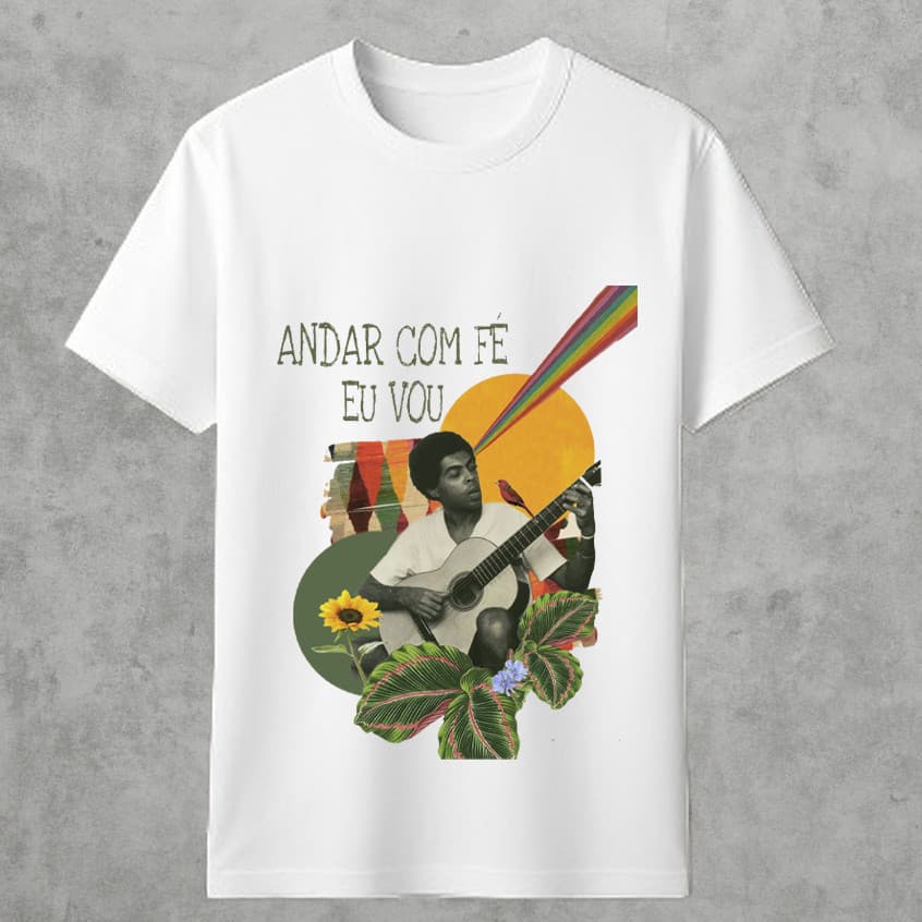 Camiseta Premium Gilberto Gil cantor 100% Algodão MPB Fio 30.1 Envio Rápido 2025