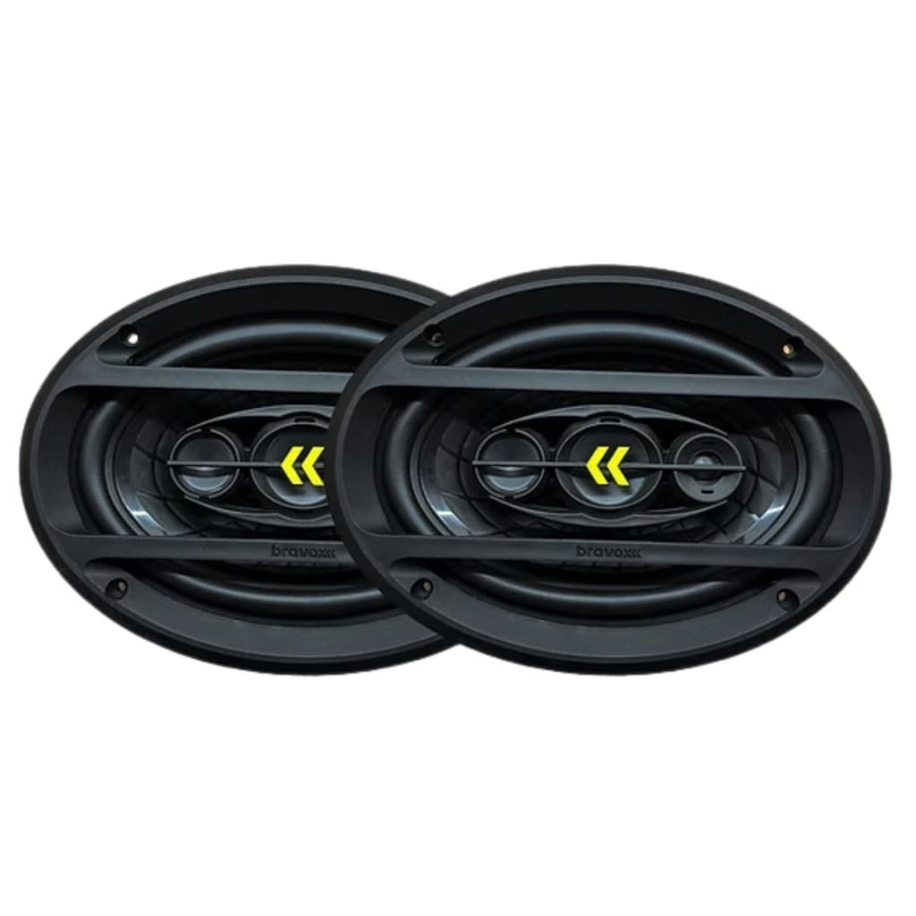 Par Auto Falante Bravox Revo 6x9 Polegadas Triaxial 200 Wrms  Alto Boca