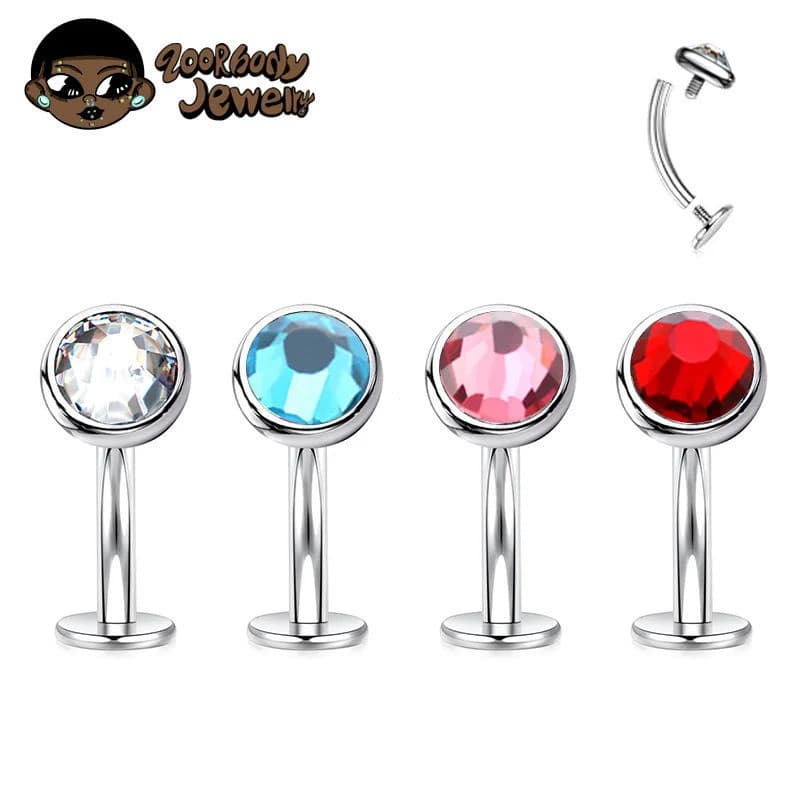 Piercing Umbigo Banana Floating Titânio Zircônia