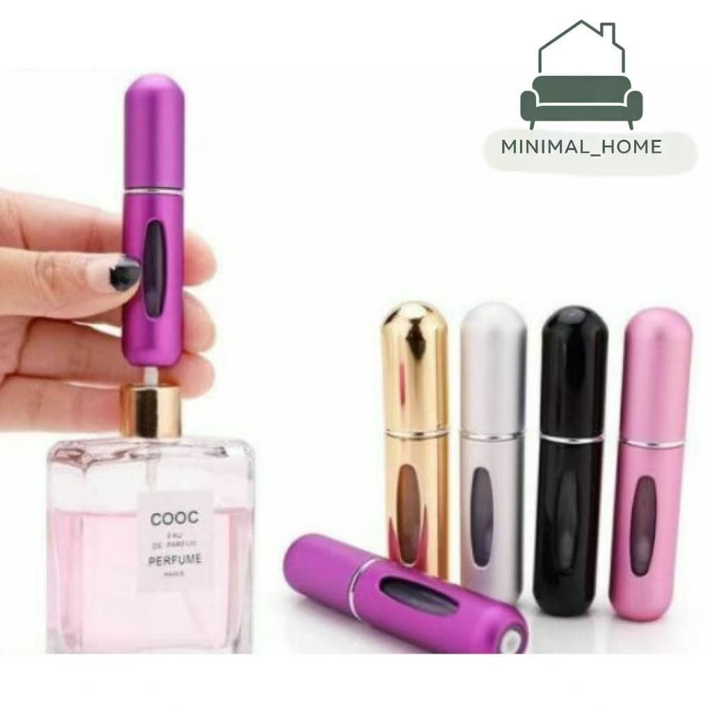 Atomizador de Perfume Portátil Recarregável WJ-003 | Kit com 3/6/12 Frascos de 5ml | Perfeito para Viagens e Uso Diário