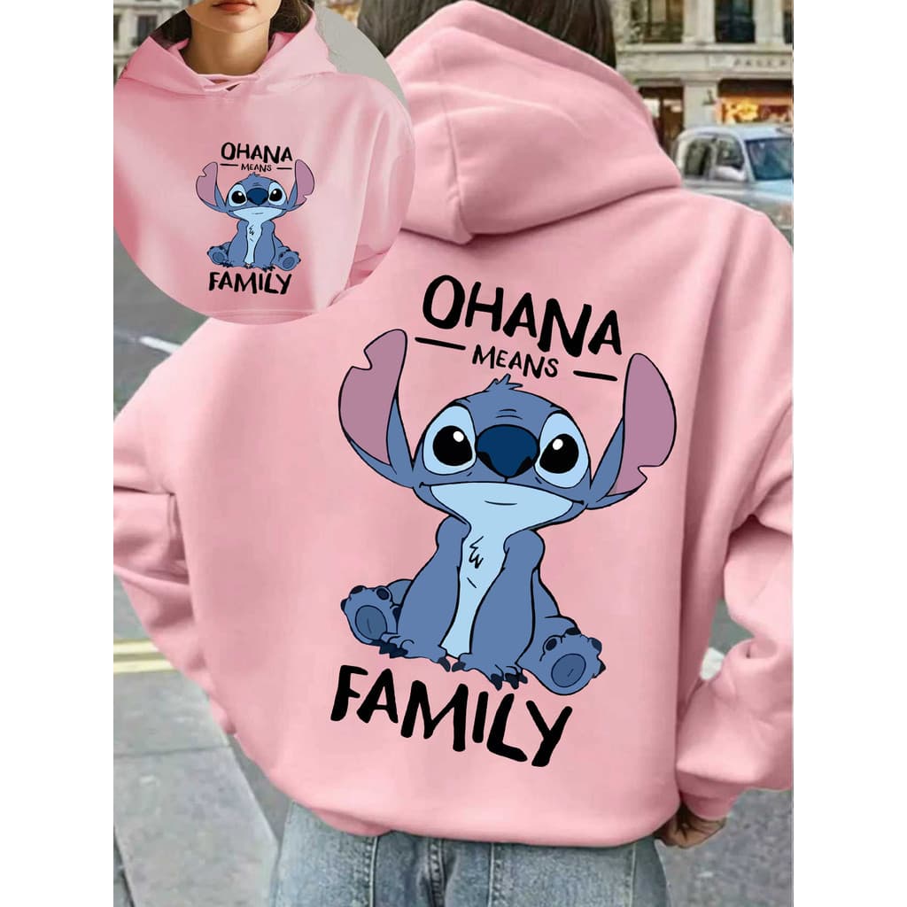 Moletom Canguru  Means Family Estampa Costas Desenho Gringa Feminino Masculino