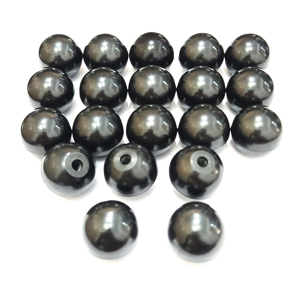Bola Preta 32mm ponta de pedestal prato de bateria rosca interna M6 20un