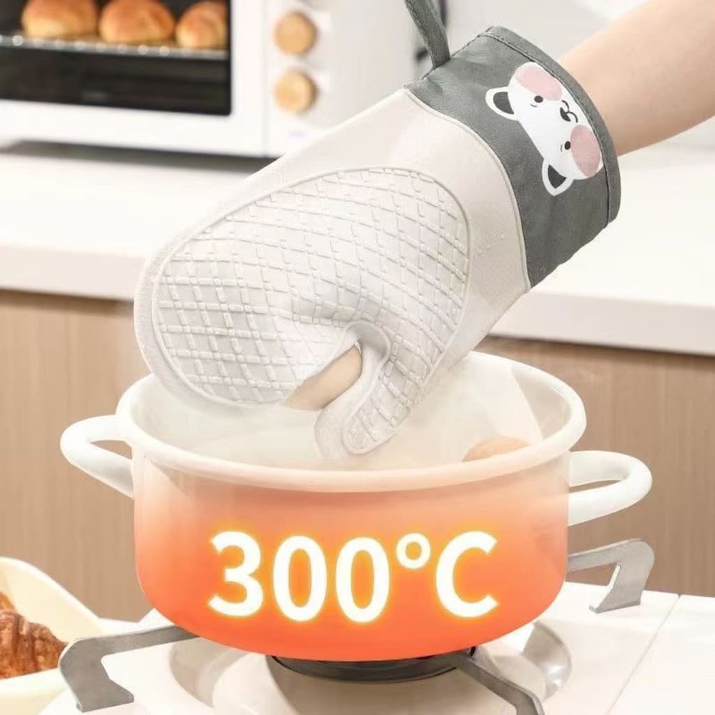 Luva Silicone Térmica Isolada Anti-Queimadura Espessado Cozinha Assar Forno Especial Top